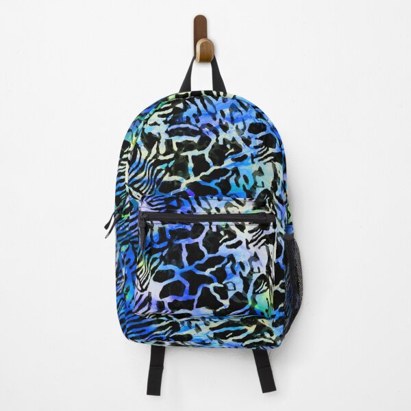 Item preview, Colorful Blue Abstract Animal Print Ethnic Tribal African Inspired Pattern designed and sold by BlackArt Cafe.