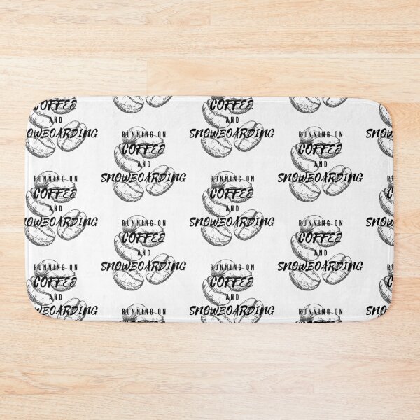 Item preview, Running On Coffee And Snowboarding Funny Saying Beans Background designed and sold by LuckyKermit.