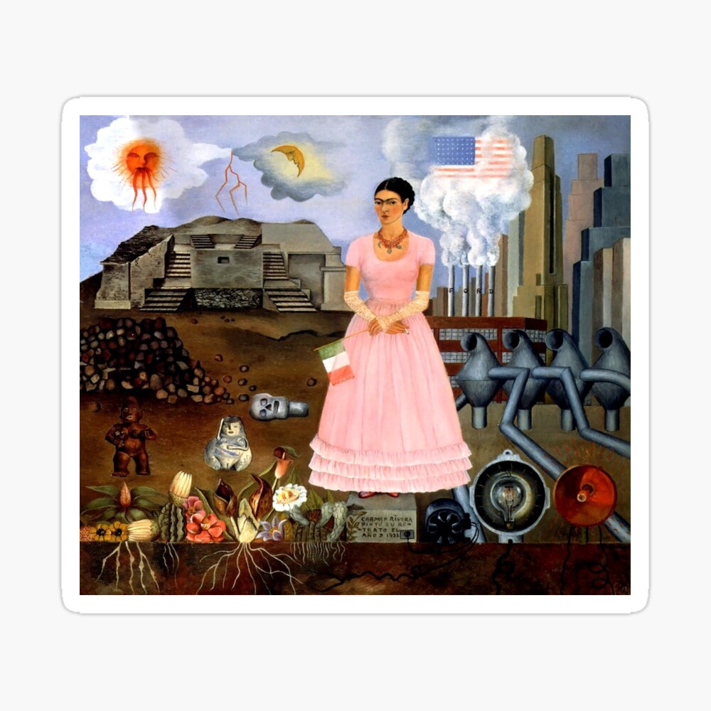 frida kahlo self portrait on the borderline