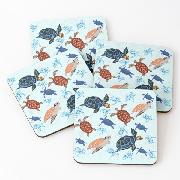 Item preview, sea turtles swimming designed and sold by Teepety Shop.