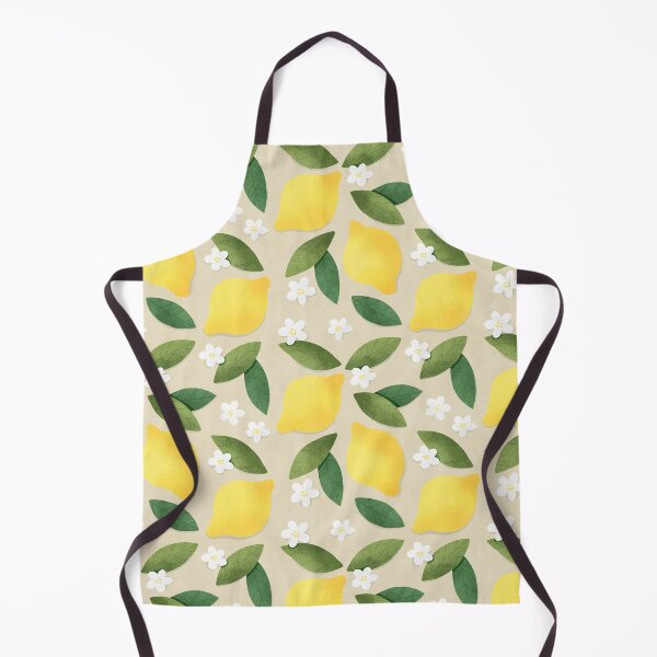 Item preview, Cute lemons pattern with white flowers and green leaves.  designed and sold by helga-wigandt.