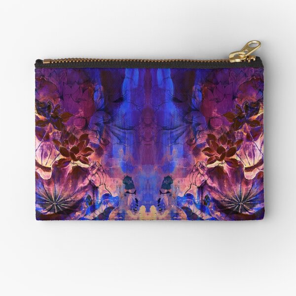 Violet Blue Lotus Spirit Zipper Pouch