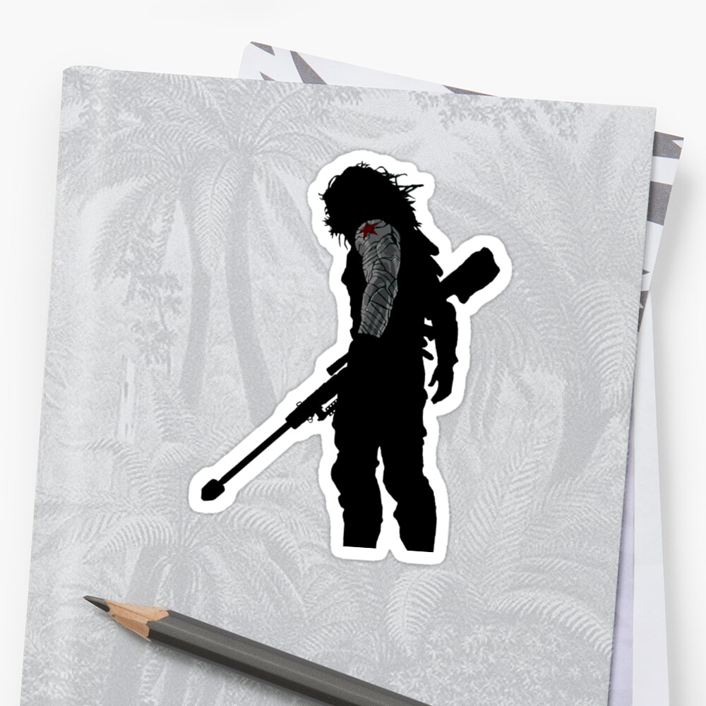 Download "Winter soldier silhouette" Sticker by RedishBeaks11 ...