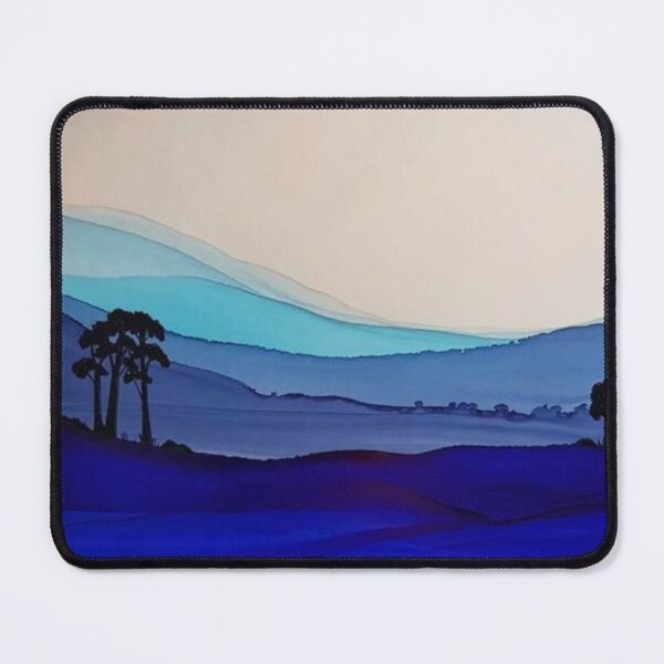 Item preview, Abstract Indigo landscape - alcohol ink  designed and sold by ApArtPaintings.
