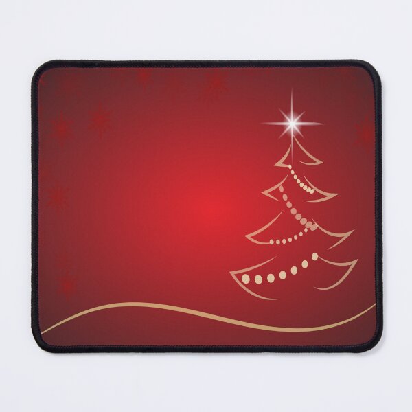 Item preview, Merry Christmas 26 - golden Christmas tree on red background dec 24th designed and sold by ApArtPaintings.
