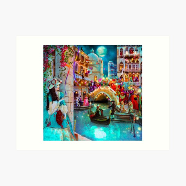 Carnival Moon Art Print