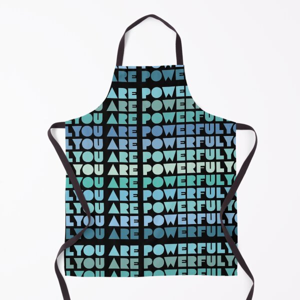 Item preview, You Are Powerful Positive Message in Shades of Blue and Green designed and sold by TheMurphyGirl.