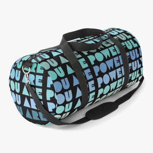 Item preview, You Are Powerful Positive Message in Shades of Blue and Green designed and sold by TheMurphyGirl.