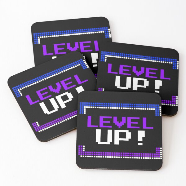 Item preview, Level Up 80s Gamer Gaming Computer Game Blue Purple designed and sold by CreatedbyJR.