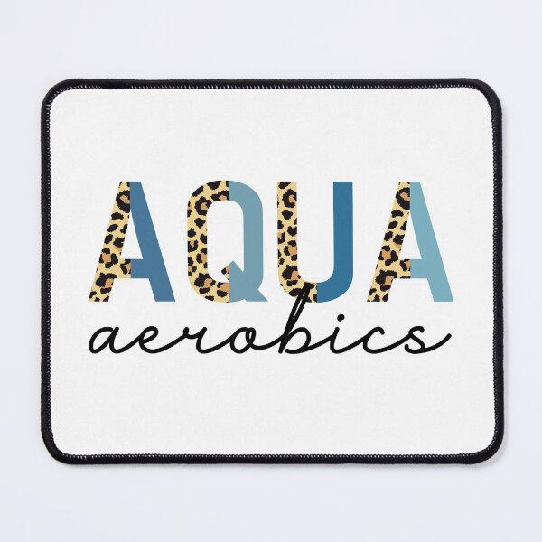Artikelvorschau, Aqua-Aerobics-Typografie mit Geparden-Print | Wasser-Aerobic | Geschenke für Aqua-Aerobic-Liebhaber entworfen und verkauft von Violet Treasures.