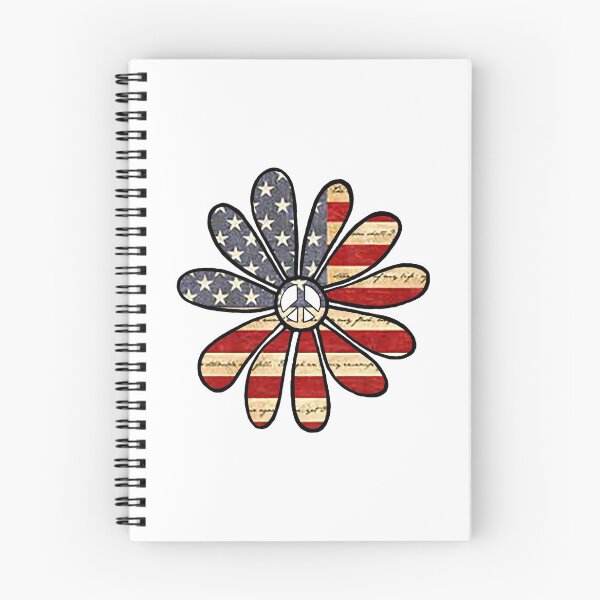 Item preview, Hippie Flower Power Peace Sign American Flag designed and sold by Swigalicious.