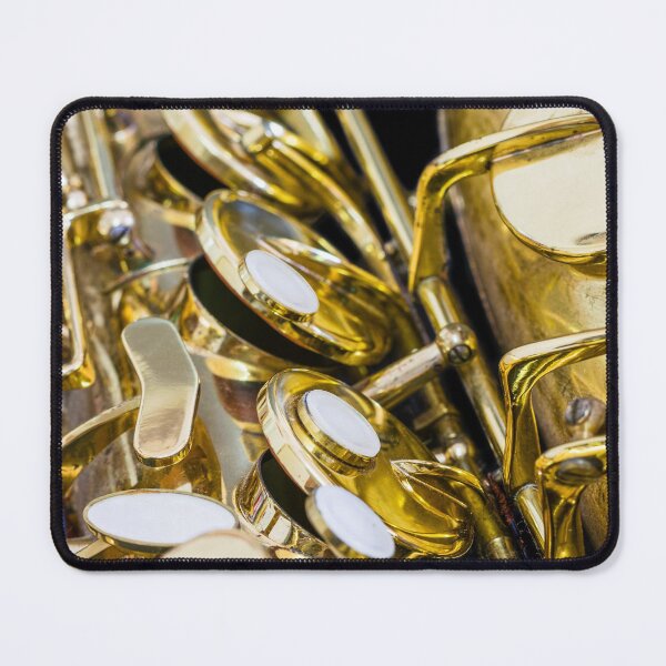 Item preview, Golden Vintage Jazz Saxophone Close Up Keys designed and sold by Andreea Eva Herczegh.
