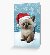 Cataclysm - Siamese Kitten (Christmas Edition) Greeting Card