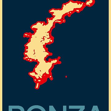 Artwork thumbnail, Ponza Map by ItaliaStore