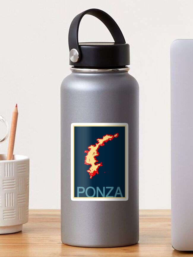 Thumbnail 1 of 3, Sticker, Ponza Map designed and sold by ItaliaStore.