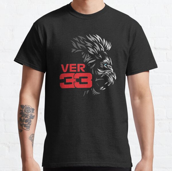 F1 Max Verstappen 33 Lion T-shirt classique