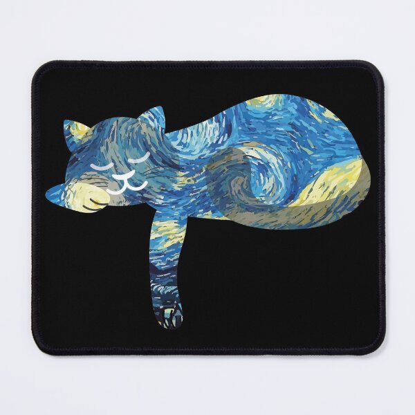 Item preview, Starry Night Cute Cat | Gift Ideas | Fine Art | Van Gogh designed and sold by Fluffy-Vectors.