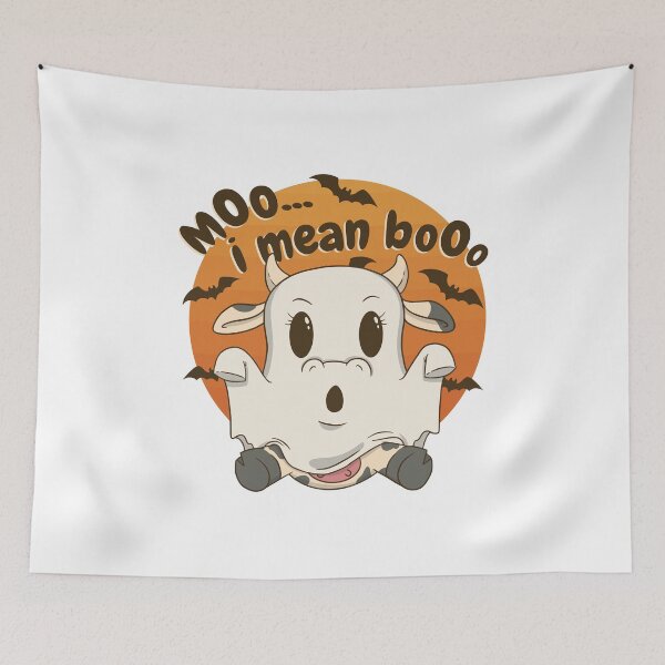 Item preview, Moo... i mean booo. Cow Ghost Halloween designed and sold by Watersolution.