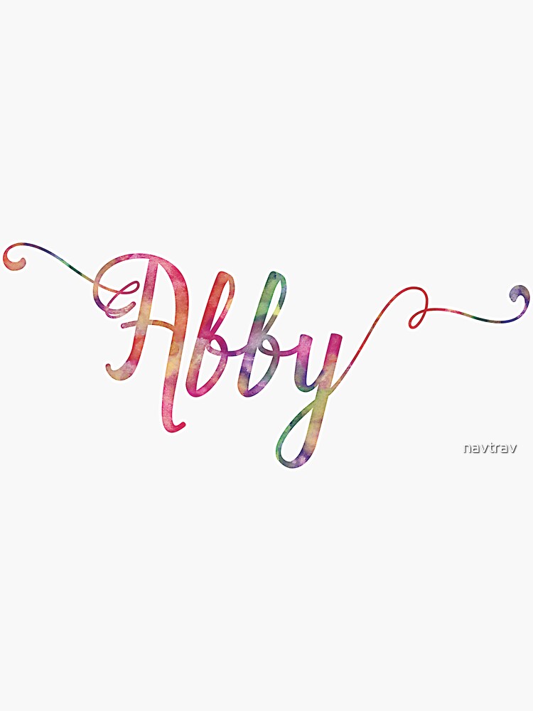 Abby Name Sticker For Sale By Navtrav Redbubble