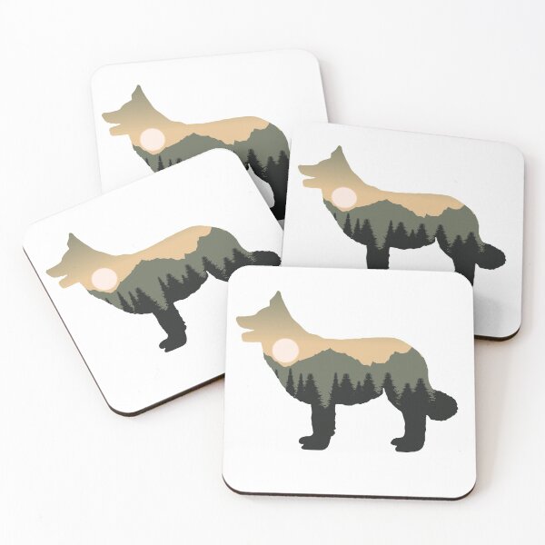 Item preview, border collie dog forest mountain sunset gift designed and sold by alaechamlal.