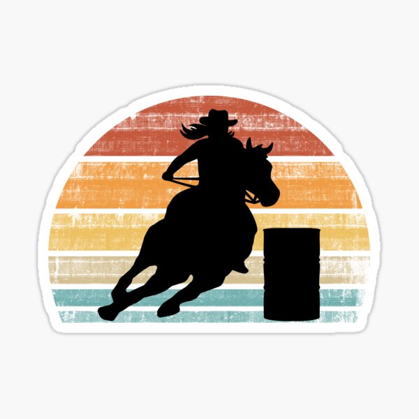 Southwest Barrel Racer, Barrel Racer, Vintage Barrel Racing Sticker