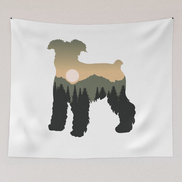 Item preview, miniature schnauzer dog forest mountain sunset gift designed and sold by alaechamlal.