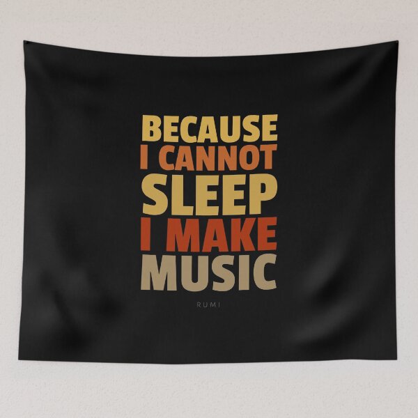 Item preview, Djalâl ad Dîn Rûmî Inspirational Quotes About Music designed and sold by Studio TANFF.