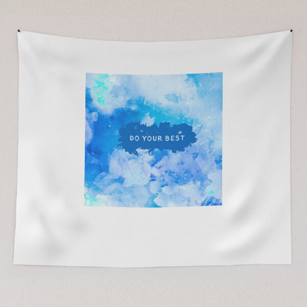 Item preview, DO YOUR BEST - Watercolor clouds with inspirational life advice - abstract art designed and sold by Art4Motivation.