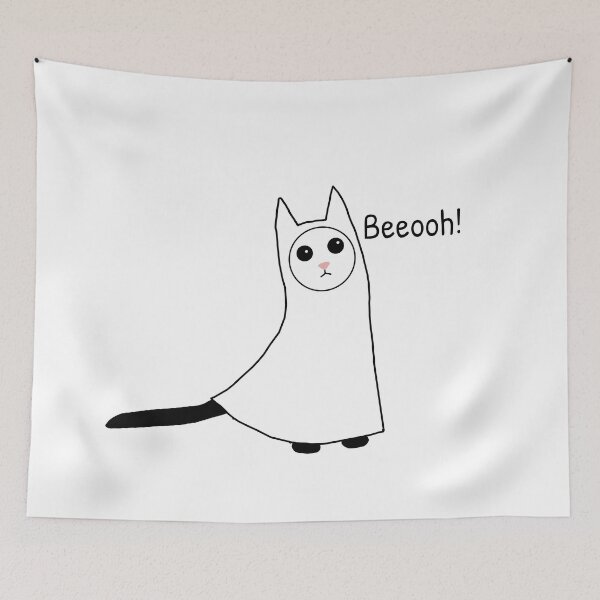 Item preview, Spooky Halloween Cat Ghost Boohs you  designed and sold by Saba-Red-Ideas.
