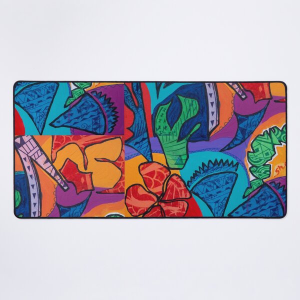 Pacific abstract Desk Mat