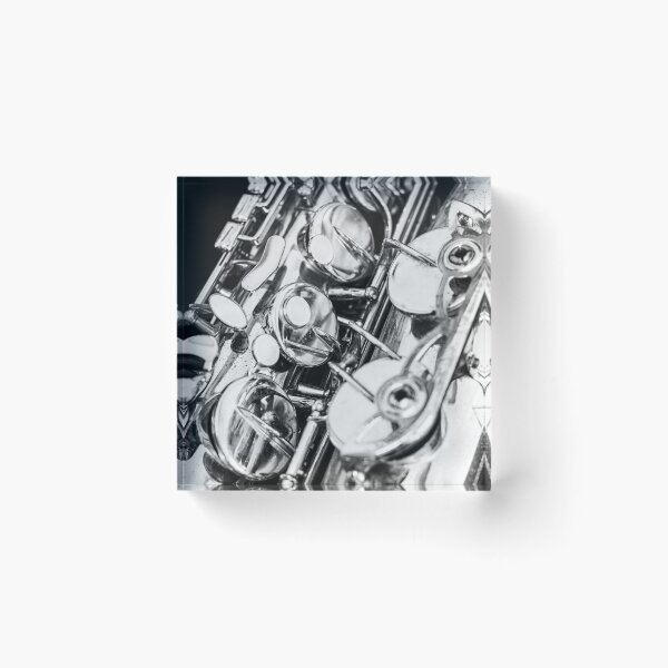 Item preview, Vintage Jazz Saxophone Close Up Black and White designed and sold by Andreea Eva Herczegh.