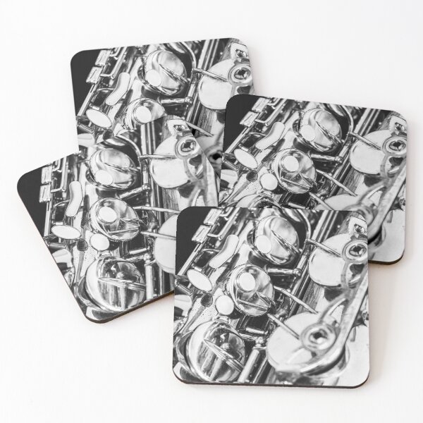 Item preview, Vintage Jazz Saxophone Close Up Black and White designed and sold by Andreea Eva Herczegh.