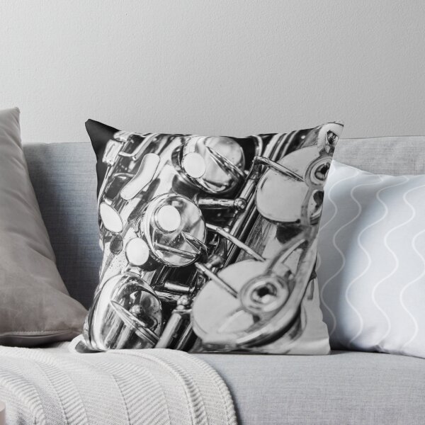 Item preview, Vintage Jazz Saxophone Close Up Black and White designed and sold by Andreea Eva Herczegh.