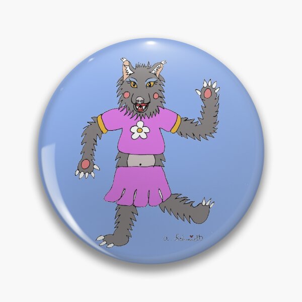 Item preview, Cute Werewolf Girl Illustration designed and sold by Intergalactic Unicorn: Art by Anna Schmidt.