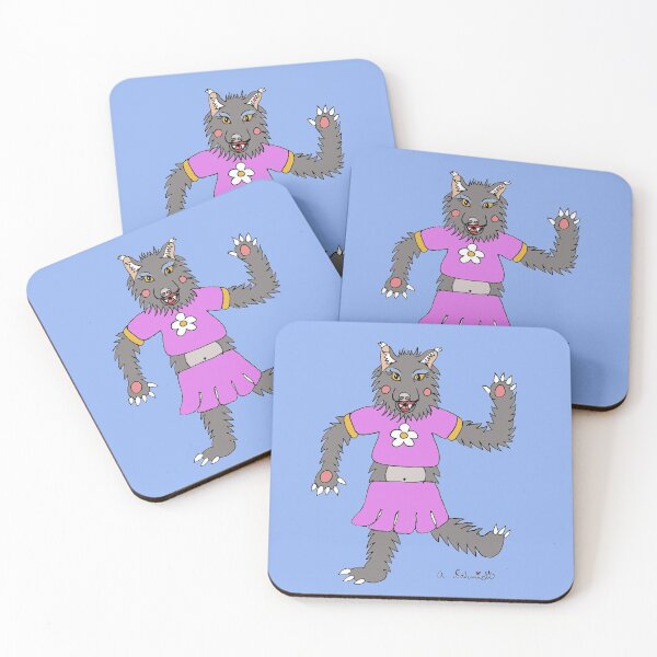 Item preview, Cute Werewolf Girl Illustration designed and sold by Intergalactic Unicorn: Art by Anna Schmidt.