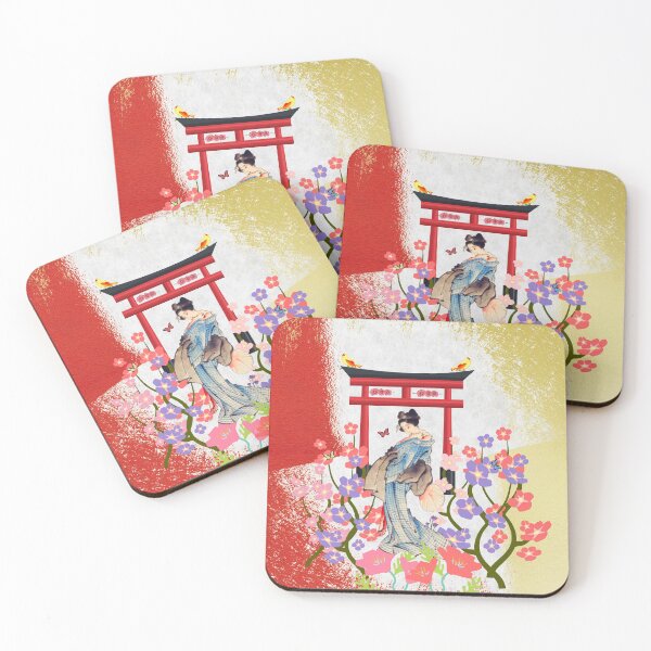 Aperçu de l'œuvre Fille Geisha Japonaise En Kimono Bleu créée et vendue par whitedove457.