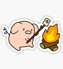 Campfire Pig Sticker