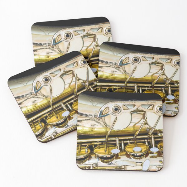 Item preview, Golden Vintage Jazz Saxophone Horizontal Close Up designed and sold by Andreea Eva Herczegh.