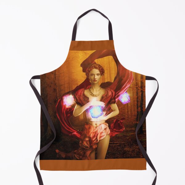 Item preview, Sorceress practicing magic in the fantasy forest designed and sold by brendanre.