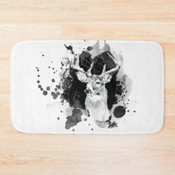 Item preview, Abstract design with deer in black and white designed and sold by SandraC-Duarte.