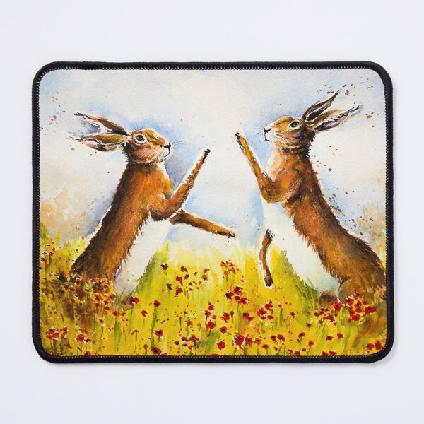 Item preview, BOXING HARES IN THE POPPIES designed and sold by carriemckenzie.