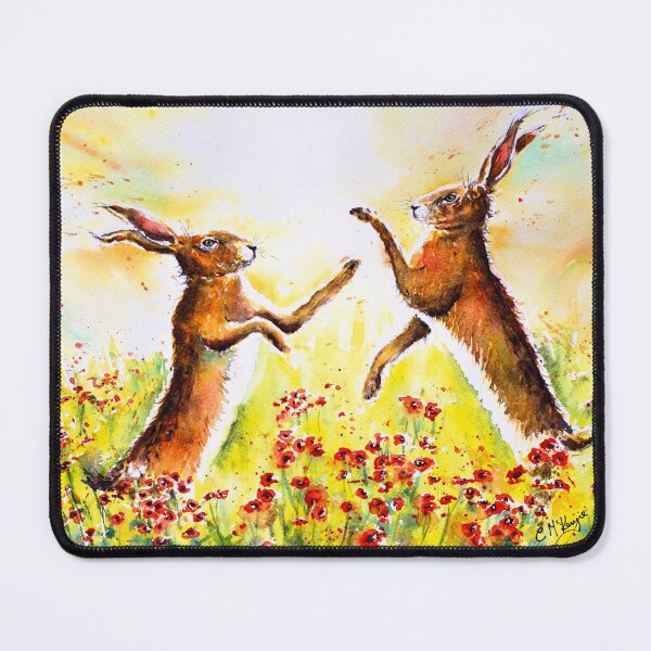 Item preview, PLAYING IN THE POPPIES - BOXING HARES designed and sold by carriemckenzie.