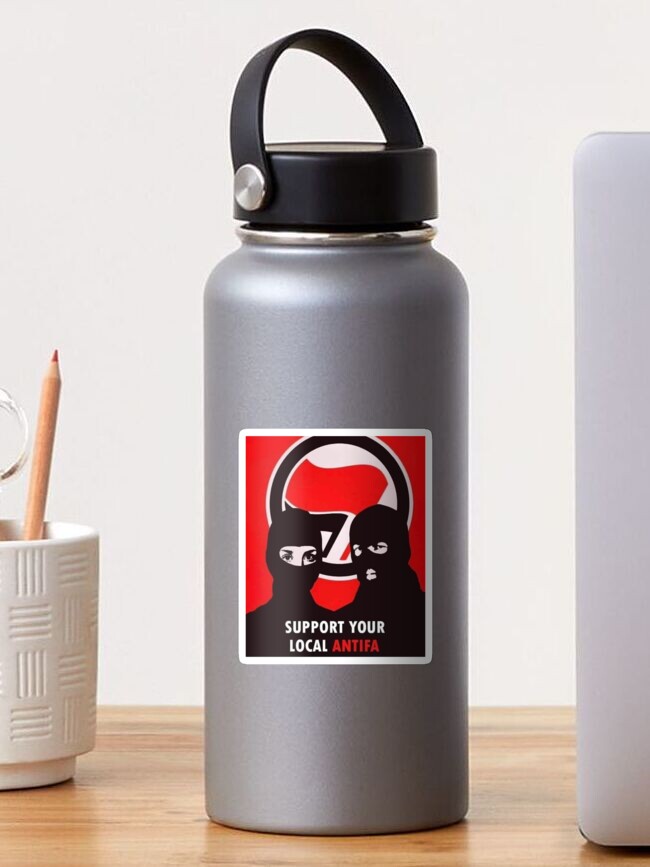 Thumbnail 1 von 3, Sticker, Unterstützen Sie Ihre lokale Antifa designt und verkauft von t9060.