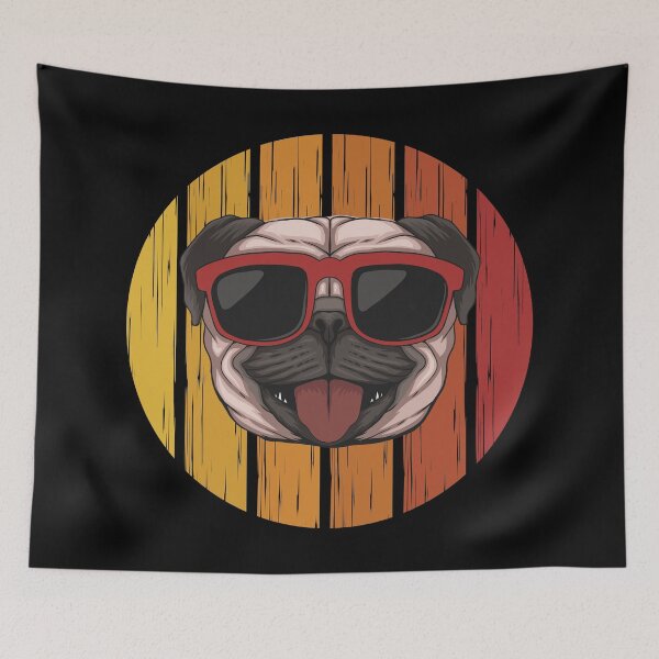 Item preview, Retro Pug designed and sold by Uppercase Tees.