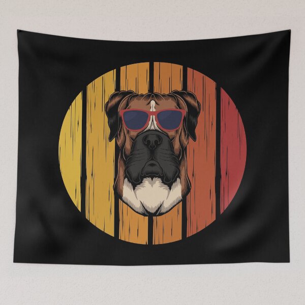 Item preview, Perro Boxer Retro designed and sold by Uppercase Tees.