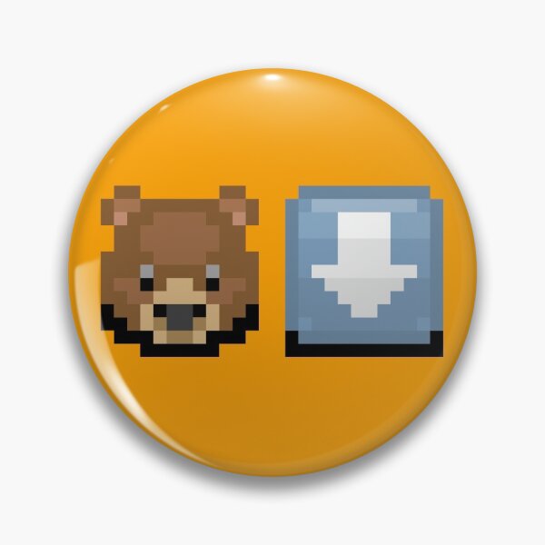 Item preview, Bear emoji Down emoji designed and sold by Shy Guy's Pixels.