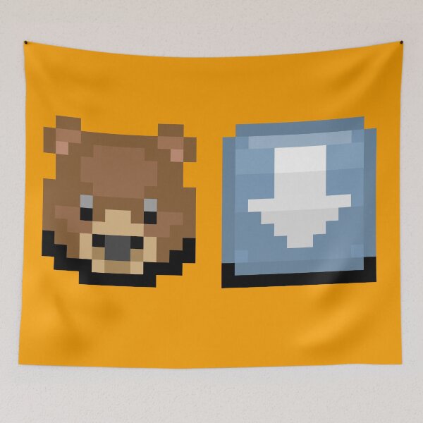 Item preview, Bear emoji Down emoji designed and sold by Shy Guy's Pixels.