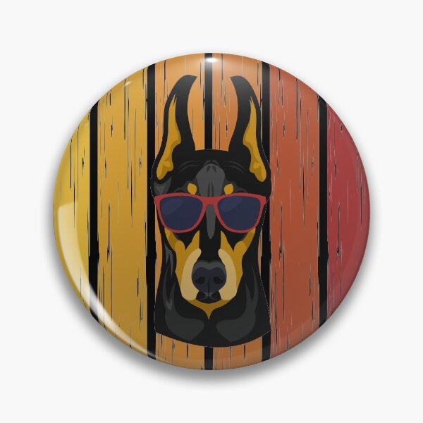 Aperçu de l'œuvre Dobermann rétro créée et vendue par Uppercase Tees.