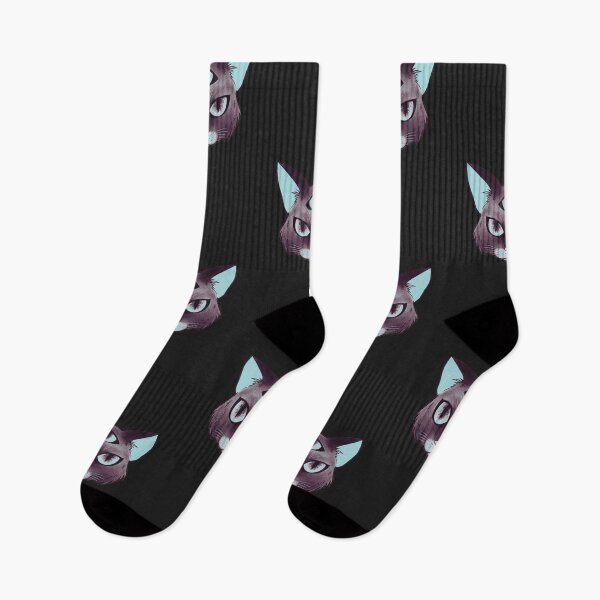 Item preview, Grim Three-Eyed Cat - Purple and Yellow variation designed and sold by ShyOwlet.