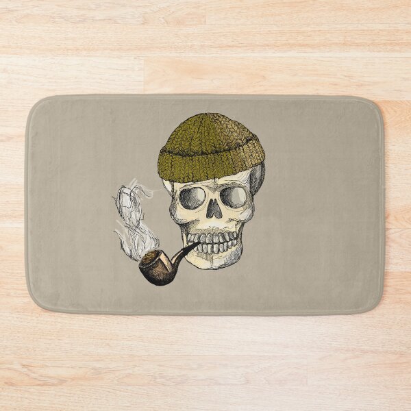 Item preview, fisherman skull olive designed and sold by Salt & Keep.